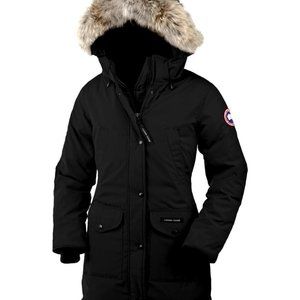 NEW: Canada Goose Trillium Down Parka w/ Genuine Coyote Fur Trim, Black, XXS